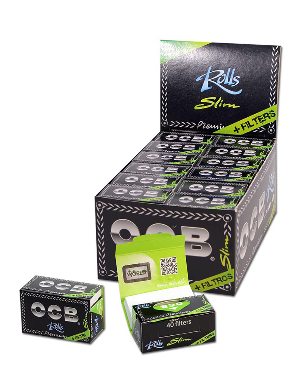 Black rolls slim+tips